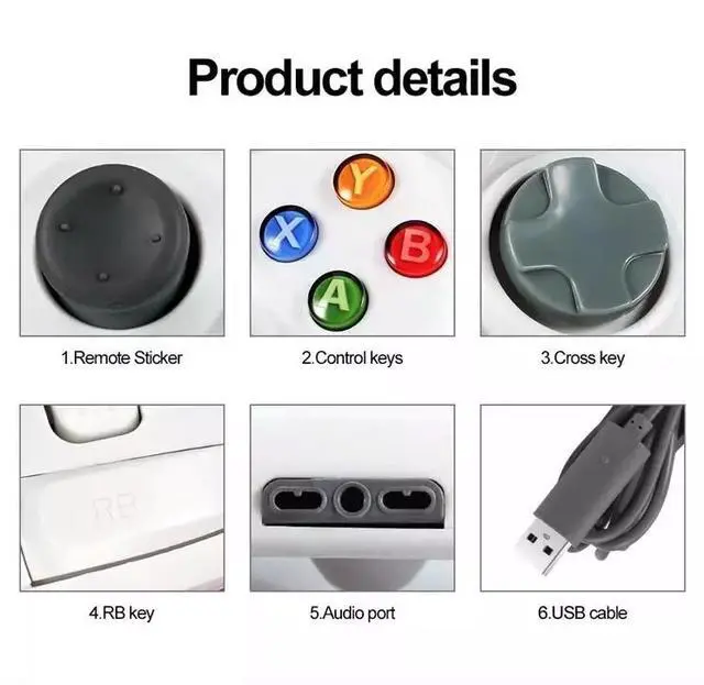Alt view image 5 of 6 - Wired Controller USB For PC Compatible With Xbox 360 / Windows 7 8 10 11 Gamepad - Pink
