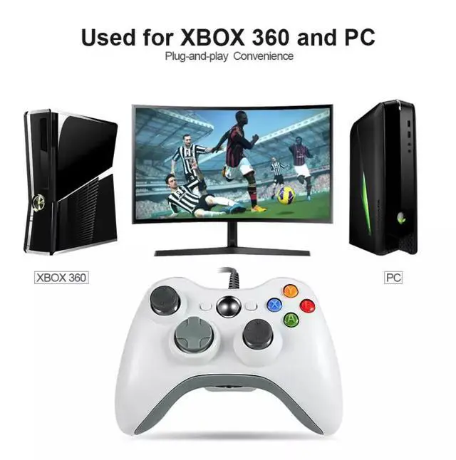 Alt view image 6 of 6 - Wired Controller USB For PC Compatible With Xbox 360 / Windows 7 8 10 11 Gamepad - Pink