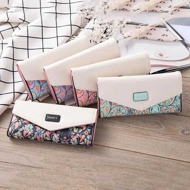 Alt view image 5 of 6 - Fashion Women Leather Envelope Clutch Wallet Long Card Holder Purse Bag Handbag - Purple