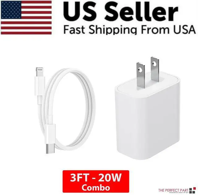 Main image of Super Fast Charger Type C For iPhone 14 13 12 11 Pro Max XS XR 8 7 6 Plus USB-C - 20W Adapter + 3FT Cable