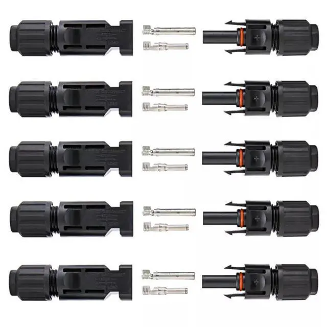 Alt view image 3 of 6 - 10/20/50/100/200 Pairs Male Female Solar Cable Connectors For DIY Solar Panel US - 200 Pairs