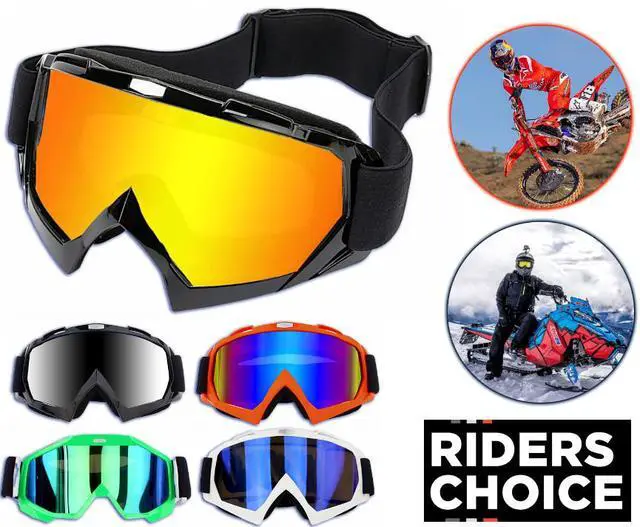 Alt view image 4 of 6 - Motocross Goggles Racing Off-Road Dirt Bike ATV UTV BMX MX XC Motorcycle Eyewear - Green