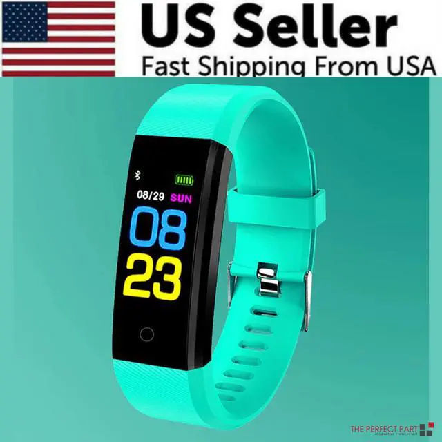 Main image of Fitness Smart Watch Activity Tracker Heart Rate For Women Men Oxygen BP Monitor - Green
