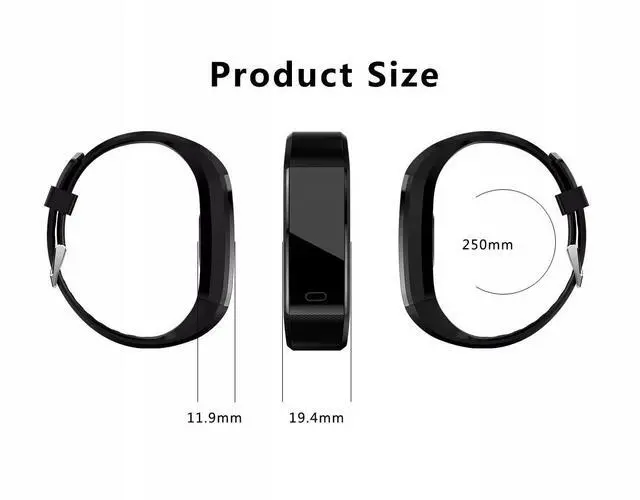 Alt view image 3 of 6 - Fitness Smart Watch Activity Tracker Heart Rate For Women Men Oxygen BP Monitor - Black