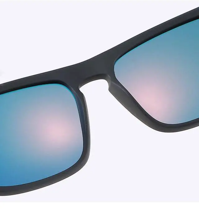 Alt view image 4 of 6 - Square Polarized Sunglasses For Men Women Outdoor Sports Driving Glasses Golfing - Fire Red