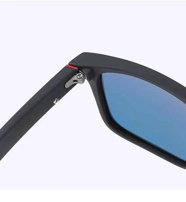 Alt view image 5 of 6 - Square Polarized Sunglasses For Men Women Outdoor Sports Driving Glasses Golfing - Fire Red