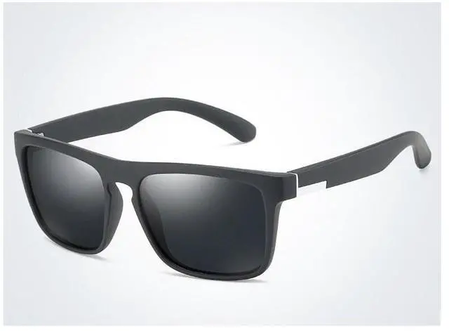 Main image of Square Polarized Sunglasses For Men Women Outdoor Sports Driving Glasses Golfing - Mirror Black