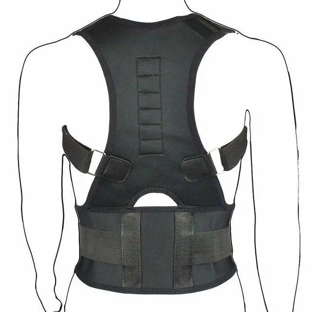Alt view image 6 of 6 - Posture Corrector Support Magnetic Back Shoulder Brace Belt Band For Men Women - S