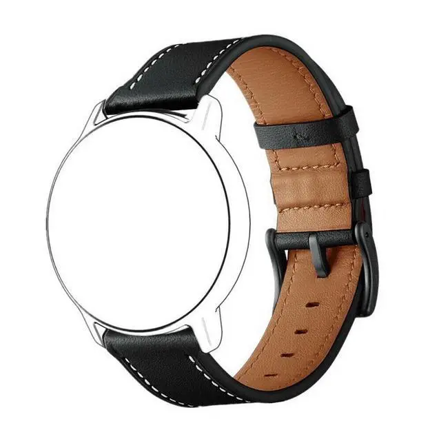 Alt view image 5 of 6 - 18mm 20mm 22mm Classic Genuine Leather Watch Band Strap Quick Release Wristband - Black