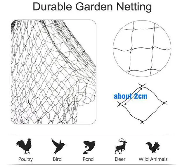 Alt view image 5 of 6 - 33FT Anti Bird Netting Pond Net Protection Tree Crops Plants Fruits Garden Mesh - 7FT x 33FT