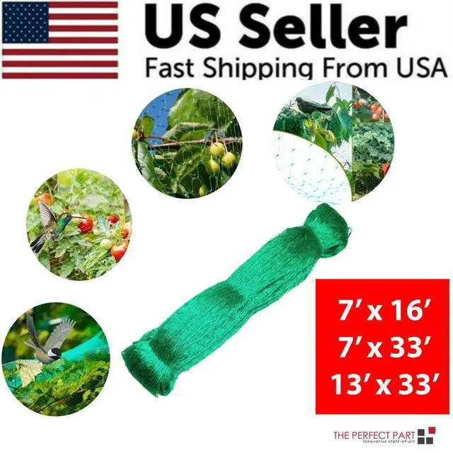 Alt view image 6 of 6 - 33FT Anti Bird Netting Pond Net Protection Tree Crops Plants Fruits Garden Mesh - 7FT x 33FT