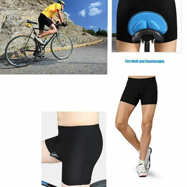 Alt view image 6 of 6 - Bicycle Shorts Cycling Men Women Bike Underwear Pants Soft Sponge Gel Padded 3D - M