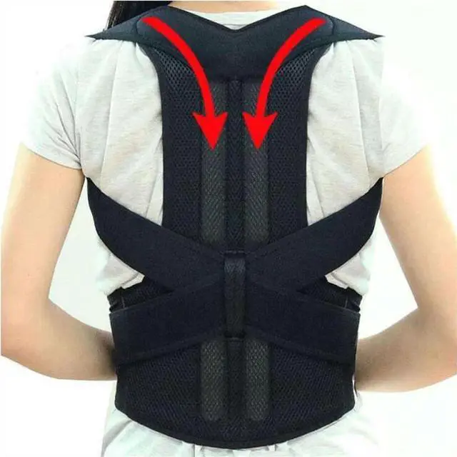 Alt view image 2 of 6 - Adjustable Posture Corrector Low Back Support Shoulder Brace Belt For Men Women - S