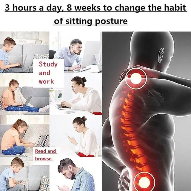 Alt view image 4 of 6 - Adjustable Posture Corrector Low Back Support Shoulder Brace Belt For Men Women - S