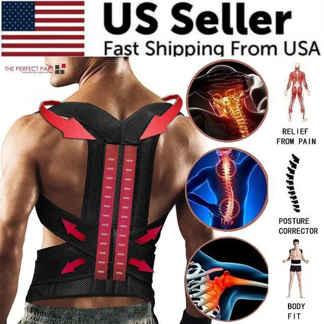 Main image of Adjustable Posture Corrector Low Back Support Shoulder Brace Belt For Men Women - S