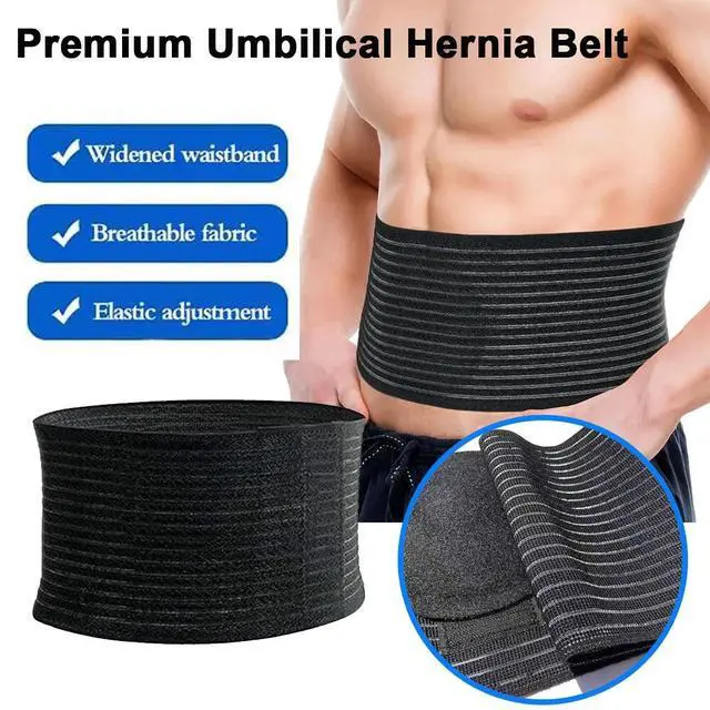 Alt view image 5 of 6 - Umbilical Hernia Belt for Men and Women Abdominal Support Binder with Compress - S/M 27"-40"