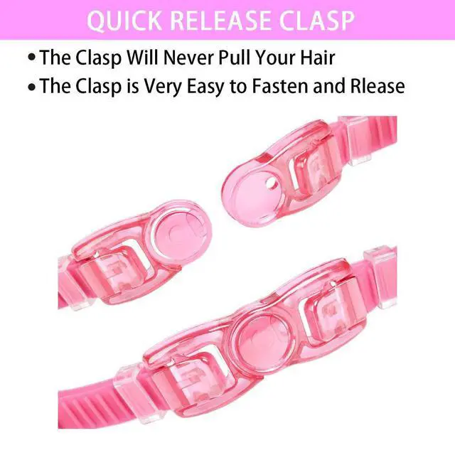 Alt view image 5 of 6 - Clear Comfortable Swimming Goggles UV- Anti-Fog Swim Glasses Mirror Adult & Kids - Pink with Clear Lenses