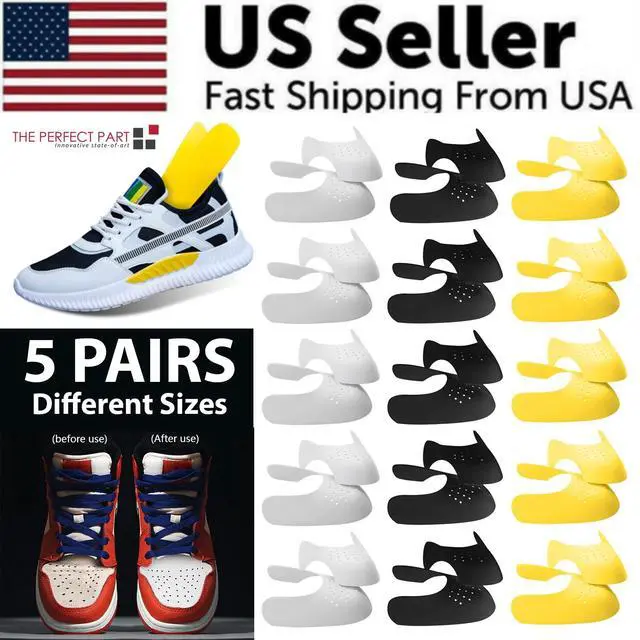 Alt view image 2 of 6 - 5 Pairs Shoe Protector Anti Crease Force Fields Cover Toe Cap Creasing Decreaser - S Women's Shoe Size 5-8