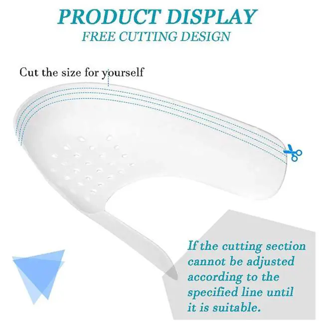 Alt view image 5 of 6 - 5 Pairs Shoe Protector Anti Crease Force Fields Cover Toe Cap Creasing Decreaser - S Women's Shoe Size 5-8