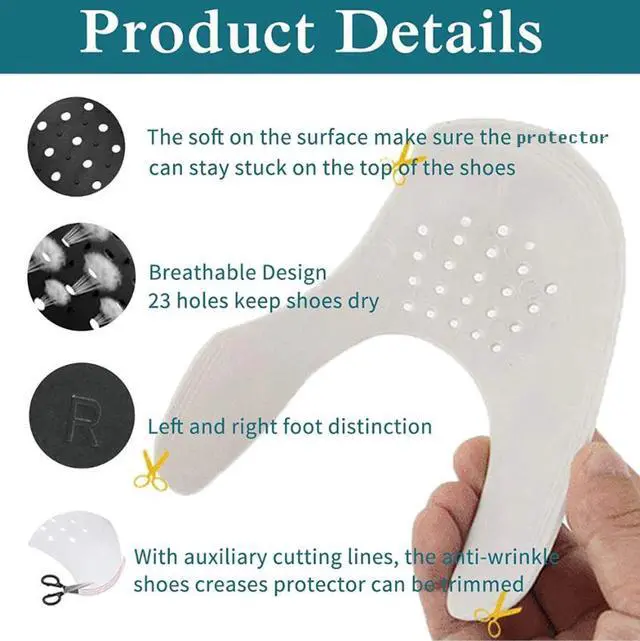 Alt view image 4 of 6 - Pair Sneaker Shoe Anti Crease Protector Decreaser Toe Force Creasing Shoes Cover - S Women's Shoe Size 5-8