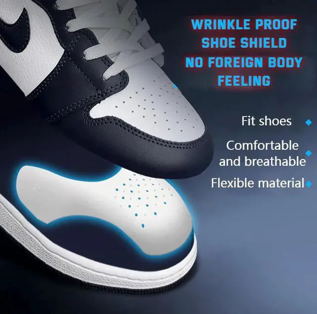 Alt view image 3 of 6 - Pair Sneaker Shoe Anti Crease Protector Decreaser Toe Force Creasing Shoes Cover - S Women's Shoe Size 5-8
