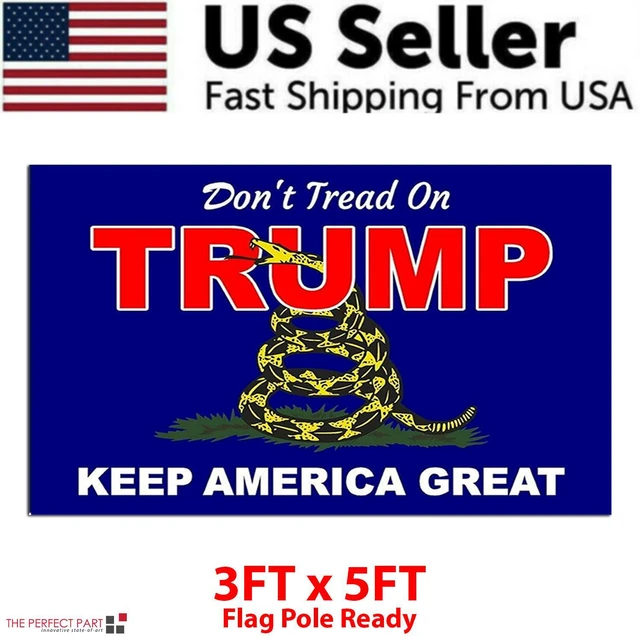 Main image of 3x5' 2024 President Donald Trump Flag Take America Back Save USA Again Banner - #9 Don't Tread On Trump