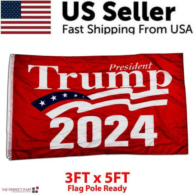 Alt view image 7 of 7 - 3x5' 2024 President Donald Trump Flag Take America Back Save USA Again Banner - #2 President Trump 2024