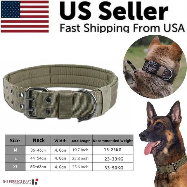 Main image of 2''Wide Tactical Heavy Duty Nylon Large Dog Collar K9 Military With Metal Buckle - L - Neck 18.9" ~ 22.8"