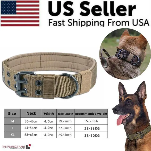 Main image of 2''Wide Tactical Heavy Duty Nylon Large Dog Collar K9 Military With Metal Buckle - L - Neck 18.9" ~ 22.8"