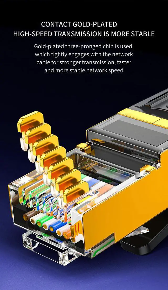 Alt view image 3 of 6 - Cat 8 Ethernet RJ45 Cable Super Speed 40Gbps Patch LAN Network Gold Plated Lot - 6 FT
