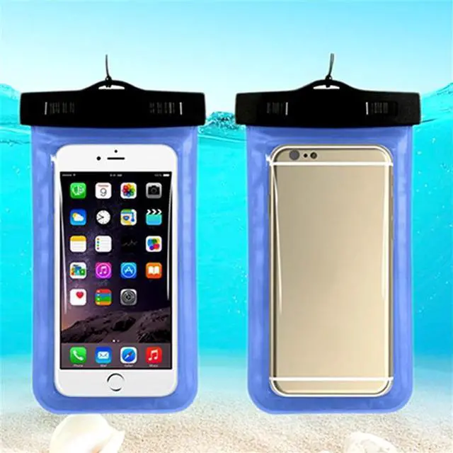 Main image of 3 Pack Waterproof Floating Cell Phone Pouch Dry Bag Case Cover For Phone Samsung - Deep Blue