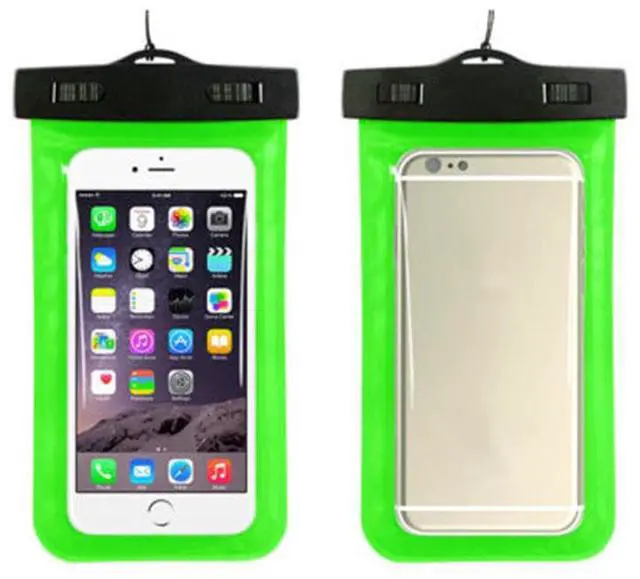 Main image of 3 Pack Waterproof Floating Cell Phone Pouch Dry Bag Case Cover For Phone Samsung - Green