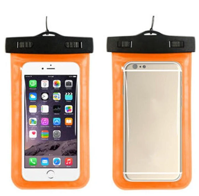 Main image of 3 Pack Waterproof Floating Cell Phone Pouch Dry Bag Case Cover For Phone Samsung - Orange
