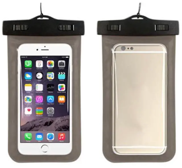 Main image of 3 Pack Waterproof Floating Cell Phone Pouch Dry Bag Case Cover For Phone Samsung - Black