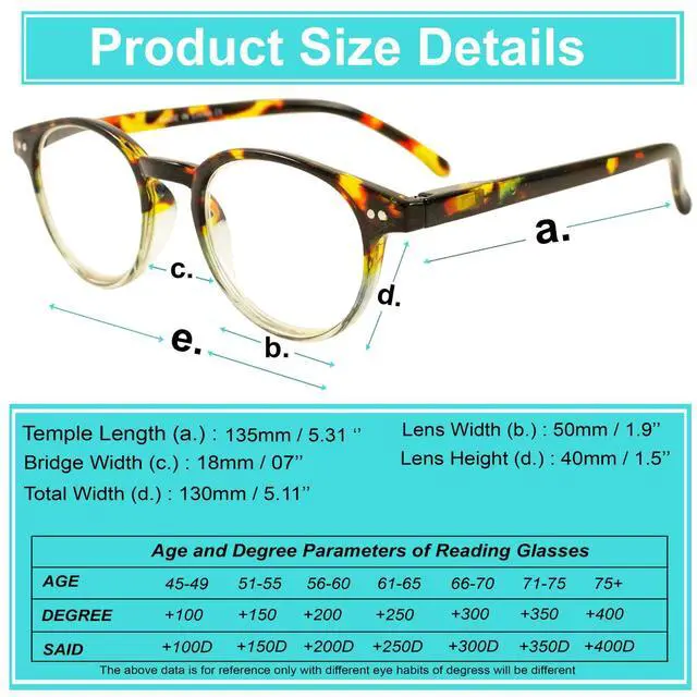Alt view image 5 of 6 - 4 Pairs Mens Women Spring Hinge Round Horn Power Oval Reading Reader Glasses 1-4 - +1.00 Strength