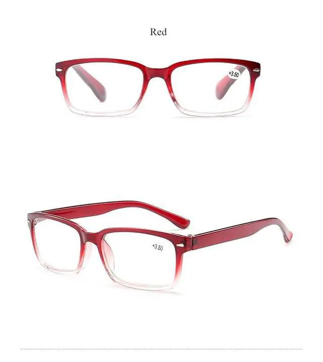 Alt view image 4 of 6 - 4 Pair Rectangular Spring Hinge Power Reading Reader Glasses For Mens Womens 1-4 - +2.75 Strength