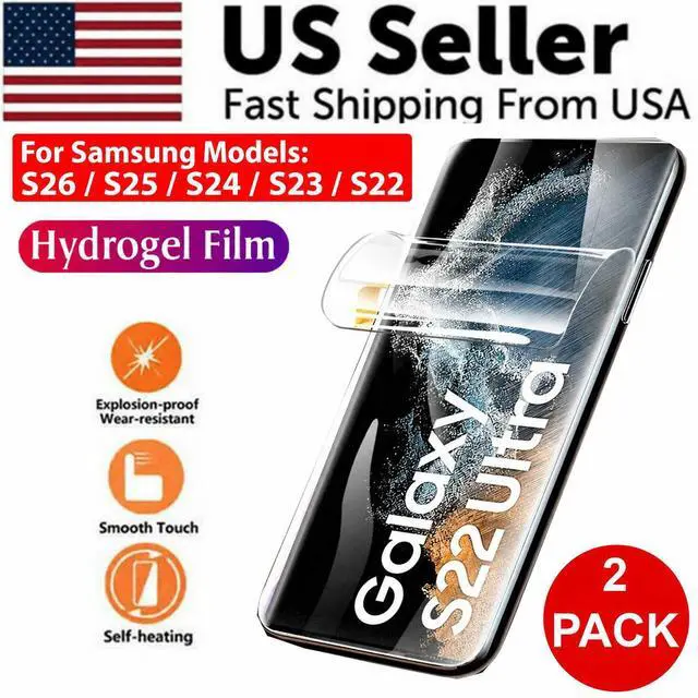 Main image of 2PCS HYDROGEL Screen Protector For Samsung Galaxy S25 S24 S23 S22 Ultra Plus NEW - For Samsung Galaxy S22