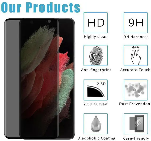 Alt view image 4 of 7 - Privacy Tempered Glass Screen Protector For Samsung Galaxy S25 S24 S23 Ultra Spy - For Samsung Galaxy S24 Plus