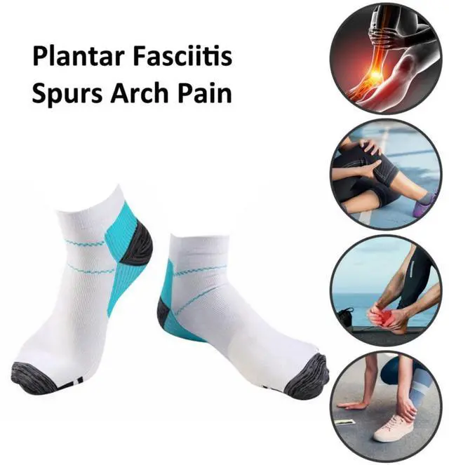 Alt view image 4 of 6 - 5 Pairs Compression Socks Plantar Fasciitis Arch Ankle Running Support Men Women - 3 Pair