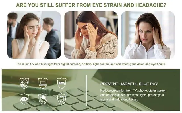 Alt view image 6 of 6 - 4 Pairs Anti-Blue Light Reading Glasses HD Lenses Spring Hinge Readers Unisex - +2.75 Strength