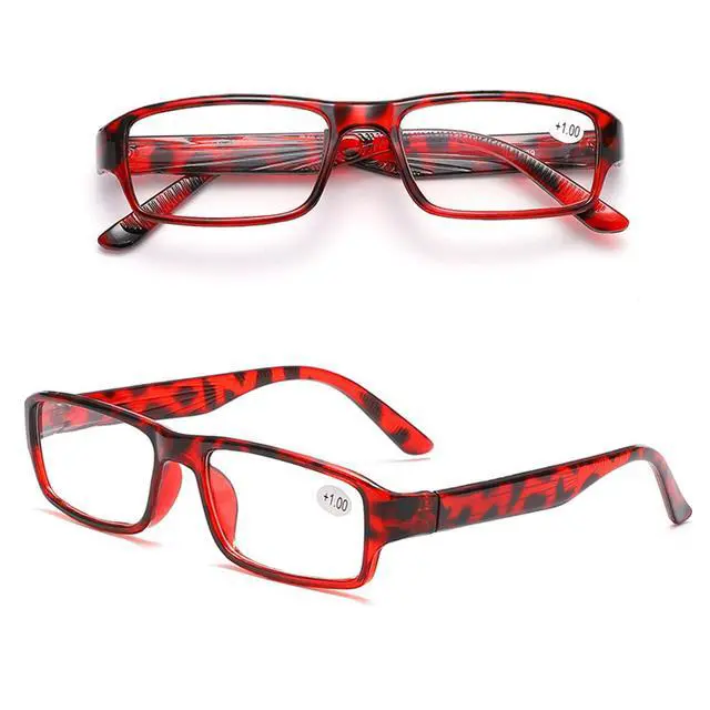 Alt view image 2 of 6 - Reading Glasses Mens Womens Readers 6 PACK Square Frame Unisex Style Specs NEW! - +1.50 Strength