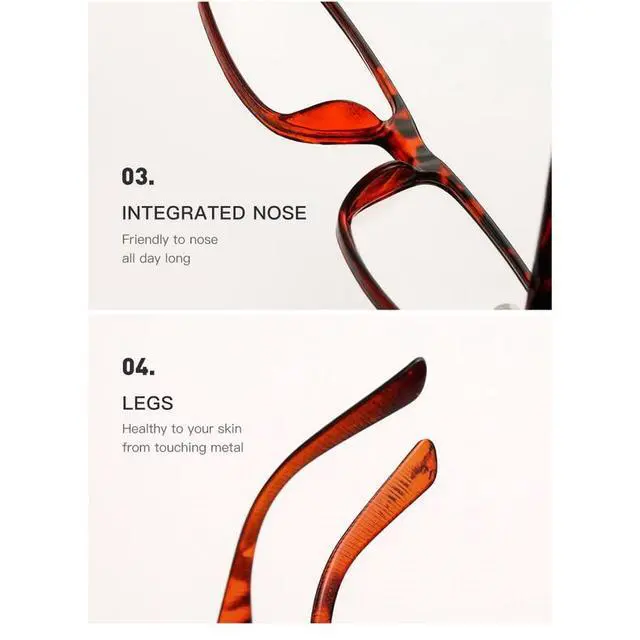 Alt view image 3 of 6 - Reading Glasses Mens Womens Readers 6 PACK Square Frame Unisex Style Specs NEW! - +1.50 Strength