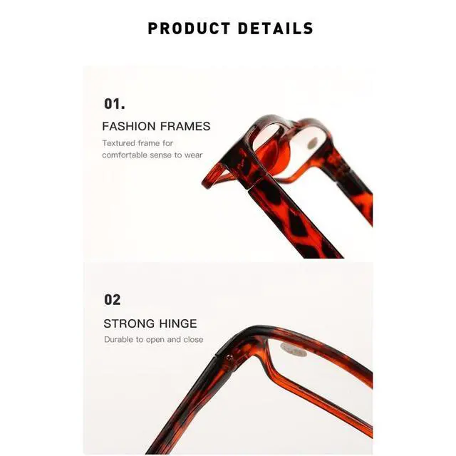 Alt view image 4 of 6 - Reading Glasses Mens Womens Readers 6 PACK Square Frame Unisex Style Specs NEW! - +1.50 Strength