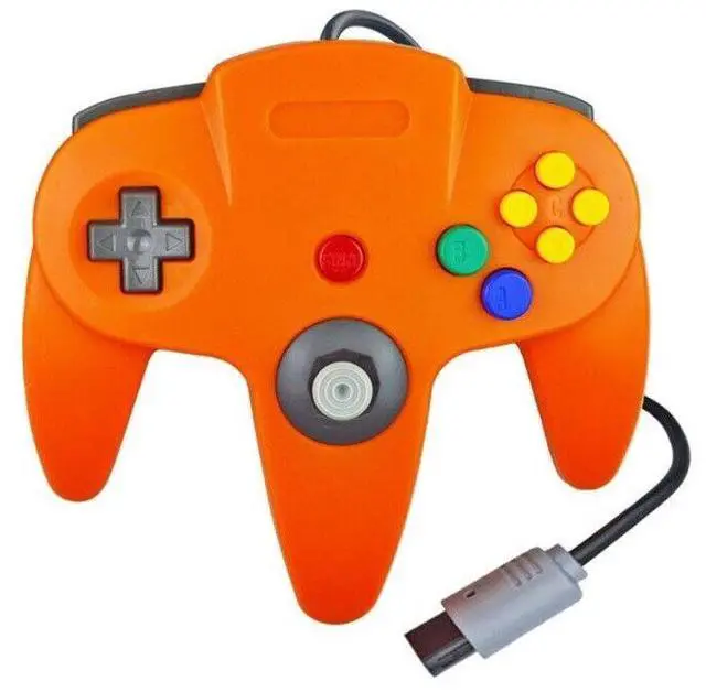 Main image of New Wired Controller Joystick Compatible With Nintendo 64 N64 Video Game Console - Orange