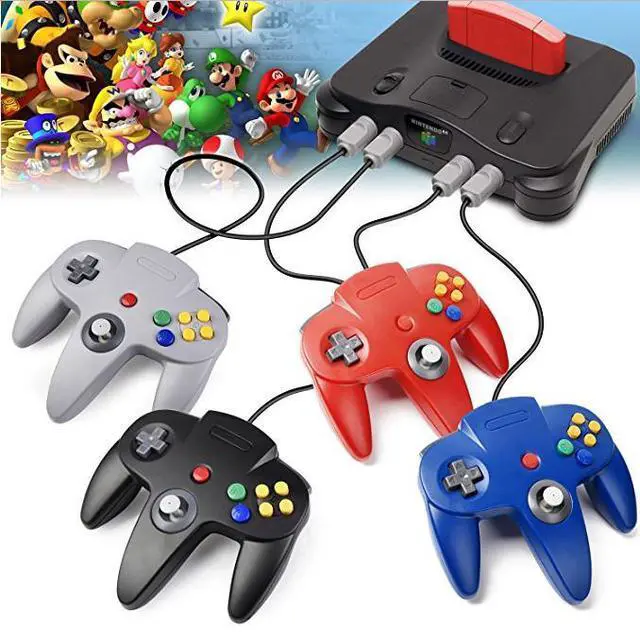 Alt view image 3 of 6 - New Wired Controller Joystick Compatible With Nintendo 64 N64 Video Game Console - Pink