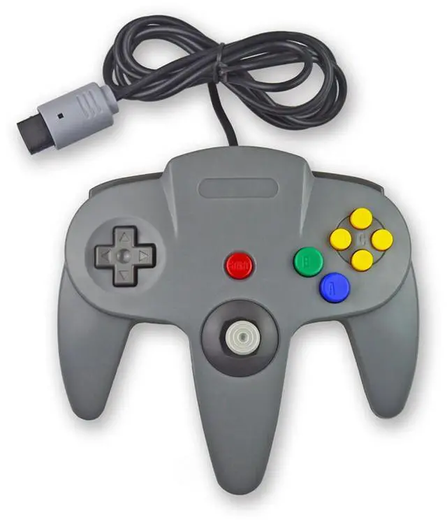Main image of New Wired Controller Joystick Compatible With Nintendo 64 N64 Video Game Console - Gray