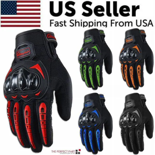 Alt view image 2 of 6 - Racing Motorcycle Motorbike Motocross Riding Dirt Bike Full Finger Sports Gloves - Red