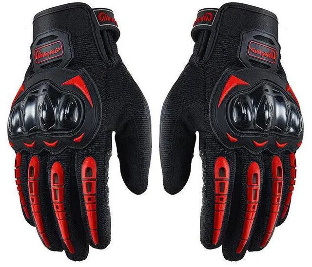 Main image of Racing Motorcycle Motorbike Motocross Riding Dirt Bike Full Finger Sports Gloves - Red
