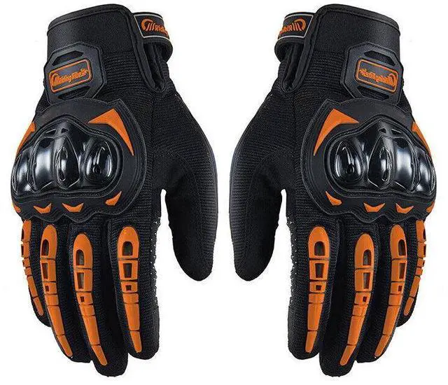 Main image of Racing Motorcycle Motorbike Motocross Riding Dirt Bike Full Finger Sports Gloves - Orange