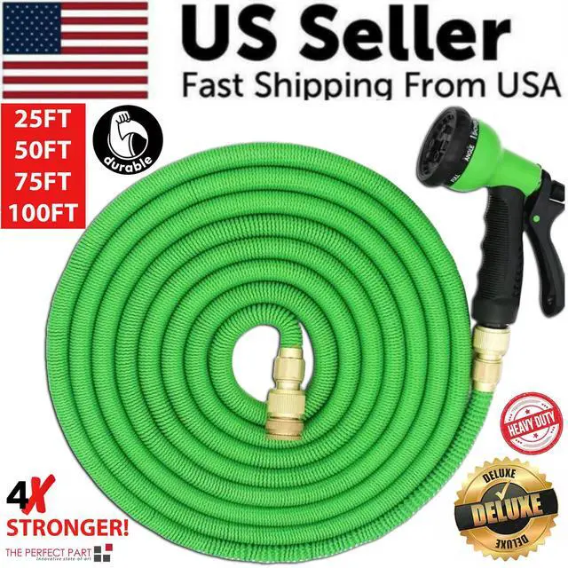 Alt view image 4 of 6 - 4X Stronger Deluxe Expandable Flexible Garden Hose Water Hose 25, 50, 75, 100FT - 75FT Hose